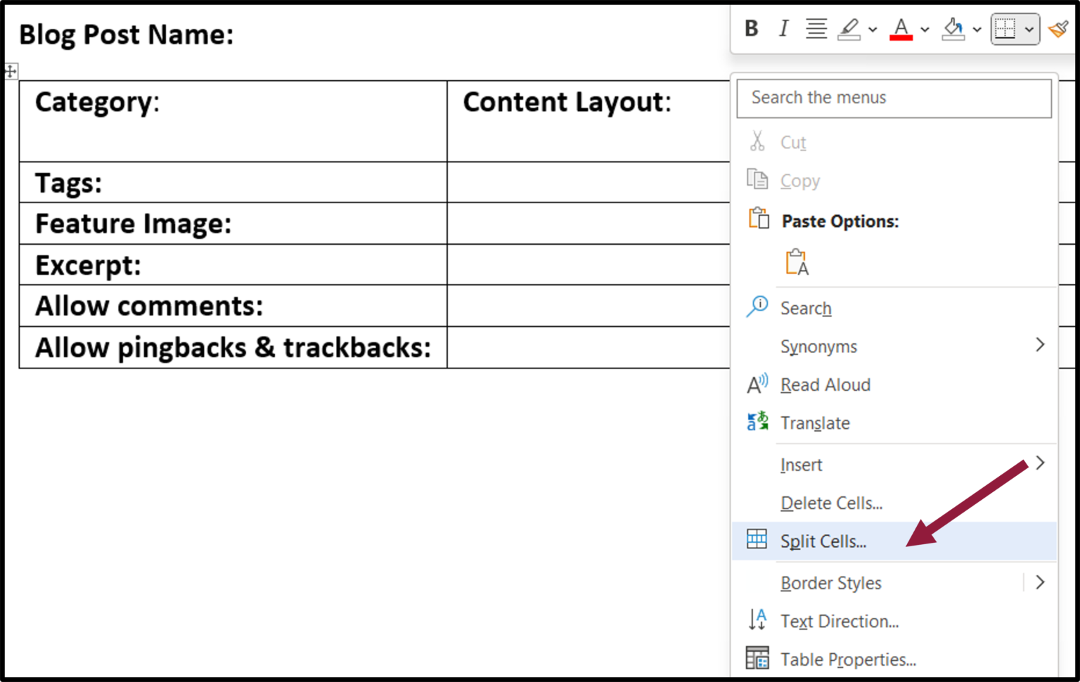 How to Create a Blog Post Template in Word - cValesa